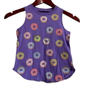 Chaser Kids Electric Purple Donut Print Sleeveless Tank Top Size 5 NEW